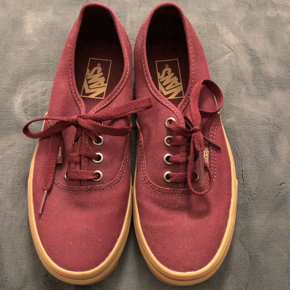Maroon Gum Authentic Vans